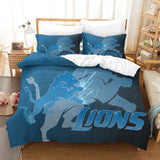 Laden Sie das Bild in den Galerie-Viewer, Detroit Lions Bedding Set Duvet Cover Without Filler