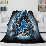 Laden Sie das Bild in den Galerie-Viewer, Detroit Lions Blanket Flannel Fleece Throw Room Decoration