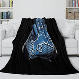 Laden Sie das Bild in den Galerie-Viewer, Detroit Lions Blanket Flannel Fleece Throw Room Decoration