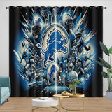 Laden Sie das Bild in den Galerie-Viewer, Detroit Lions Curtains Blackout Window Drapes Kids Room Decoration