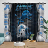 Laden Sie das Bild in den Galerie-Viewer, Detroit Lions Curtains Blackout Window Drapes Kids Room Decoration