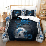 Laden Sie das Bild in den Galerie-Viewer, Detroit Lions Duvet Cover Kids Room Bedding Set Without Filler