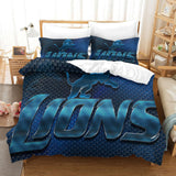 Laden Sie das Bild in den Galerie-Viewer, Detroit Lions Duvet Cover Kids Room Bedding Set Without Filler