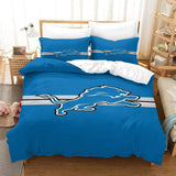 Laden Sie das Bild in den Galerie-Viewer, Detroit Lions Duvet Cover Kids Room Bedding Set Without Filler