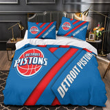 Laden Sie das Bild in den Galerie-Viewer, Detroit Pistons Bedding Set Duvet Cover Without Filler