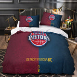 Laden Sie das Bild in den Galerie-Viewer, Detroit Pistons Bedding Set Duvet Cover Without Filler