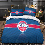 Laden Sie das Bild in den Galerie-Viewer, Detroit Pistons Bedding Set Duvet Cover Without Filler