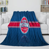 Laden Sie das Bild in den Galerie-Viewer, Detroit Pistons Blanket Flannel Fleece Throw Room Decoration