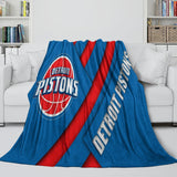 Laden Sie das Bild in den Galerie-Viewer, Detroit Pistons Blanket Flannel Fleece Throw Room Decoration