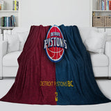 Laden Sie das Bild in den Galerie-Viewer, Detroit Pistons Blanket Flannel Fleece Throw Room Decoration