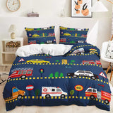 Laden Sie das Bild in den Galerie-Viewer, Digger Dump Truck Excavator Bedding Set Quilt Cover Without Filler