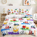 Laden Sie das Bild in den Galerie-Viewer, Digger Dump Truck Excavator Bedding Set Quilt Cover Without Filler