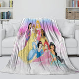 Laden Sie das Bild in den Galerie-Viewer, Disney Princess Pattern Blanket Flannel Throw Kids Room Decoration