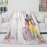 Laden Sie das Bild in den Galerie-Viewer, Disney Princess Pattern Blanket Flannel Throw Kids Room Decoration