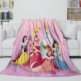 Laden Sie das Bild in den Galerie-Viewer, Disney Princess Pattern Blanket Flannel Throw Kids Room Decoration
