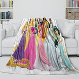Laden Sie das Bild in den Galerie-Viewer, Disney Princess Pattern Blanket Flannel Throw Kids Room Decoration