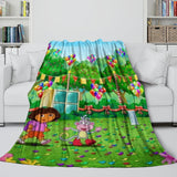 Laden Sie das Bild in den Galerie-Viewer, Dora the Explorer Blanket Flannel Fleece Throw Kids Room Decoration