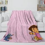 Laden Sie das Bild in den Galerie-Viewer, Dora the Explorer Blanket Flannel Fleece Throw Kids Room Decoration