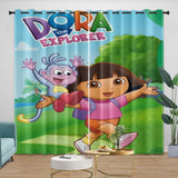 Laden Sie das Bild in den Galerie-Viewer, Dora the Explorer Curtains Blackout Window Drapes Kids Room Decoration