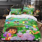 Laden Sie das Bild in den Galerie-Viewer, Dora the Explorer Duvet Cover Kids Bedding Set Without Filler