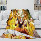 Laden Sie das Bild in den Galerie-Viewer, Dragon Ball FighterZ Blanket Flannel Fleece Throw Room Decoration