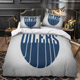 Laden Sie das Bild in den Galerie-Viewer, Edmonton Oilers Bedding Set Quilt Duvet Cover Without Filler