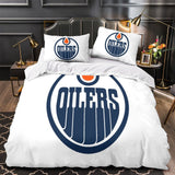 Laden Sie das Bild in den Galerie-Viewer, Edmonton Oilers Bedding Set Quilt Duvet Cover Without Filler