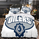 Laden Sie das Bild in den Galerie-Viewer, Edmonton Oilers Bedding Set Quilt Duvet Cover Without Filler