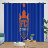 Laden Sie das Bild in den Galerie-Viewer, FC Cincinnati Curtains Blackout Window Drapes Room Decoration