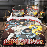 Laden Sie das Bild in den Galerie-Viewer, Fire Force Bedding Set Pattern Quilt Cover Without Filler