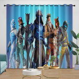 Laden Sie das Bild in den Galerie-Viewer, Game Fortnite Curtains Pattern Blackout Window Drapes Room Decoration