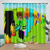 Laden Sie das Bild in den Galerie-Viewer, Game Minecraft Curtains Blackout Window Drapes Kids Room Decoration