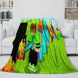 Laden Sie das Bild in den Galerie-Viewer, Game Pattern Minecraft Blanket Flannel Kids Room Throw