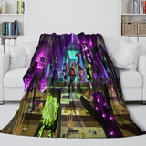Laden Sie das Bild in den Galerie-Viewer, Game Pattern Minecraft Blanket Flannel Kids Room Throw