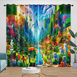 Laden Sie das Bild in den Galerie-Viewer, Game Pattern Minecraft Curtains Blackout Window Drapes Room Decoration