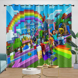 Laden Sie das Bild in den Galerie-Viewer, Game Pattern Minecraft Curtains Window Drapes Kids Room Decoration