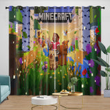 Laden Sie das Bild in den Galerie-Viewer, Game Pattern Minecraft Curtains Window Drapes Kids Room Decoration