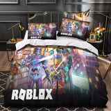 Laden Sie das Bild in den Galerie-Viewer, Game Pattern Roblox Bedding Set Quilt Duvet Cover Without Filler