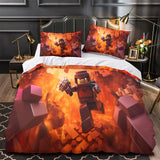 Laden Sie das Bild in den Galerie-Viewer, Game Pattern Roblox Bedding Set Quilt Duvet Cover Without Filler