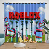 Laden Sie das Bild in den Galerie-Viewer, Game Pattren Roblox Curtains Blackout Window Drapes Room Decoration