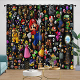 Laden Sie das Bild in den Galerie-Viewer, Game Super Mario Curtains Blackout Kids Room Window Drapes