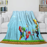 Laden Sie das Bild in den Galerie-Viewer, Game Super Mario Pattern Blanket Flannel Throw Kids Room Decoration