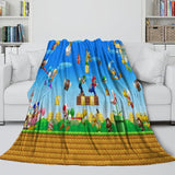 Laden Sie das Bild in den Galerie-Viewer, Game Super Mario Pattern Blanket Flannel Throw Kids Room Decoration