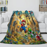 Laden Sie das Bild in den Galerie-Viewer, Game Super Mario Pattern Blanket Flannel Throw Kids Room Decoration