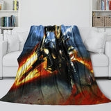 Laden Sie das Bild in den Galerie-Viewer, Ghost Rider Blanket Pattern Flannel Kids Room Throw