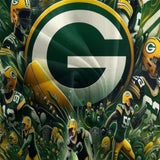 Laden Sie das Bild in den Galerie-Viewer, Green Bay Packers Bedding Set Duvet Cover Without Filler