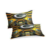 Laden Sie das Bild in den Galerie-Viewer, Green Bay Packers Bedding Set Duvet Cover Without Filler