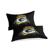 Laden Sie das Bild in den Galerie-Viewer, Green Bay Packers Bedding Set Duvet Cover Without Filler