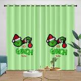 Laden Sie das Bild in den Galerie-Viewer, Grinch Curtains Blackout Window Drapes Room Decoration