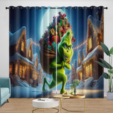 Laden Sie das Bild in den Galerie-Viewer, Grinch Curtains Blackout Window Drapes Room Decoration